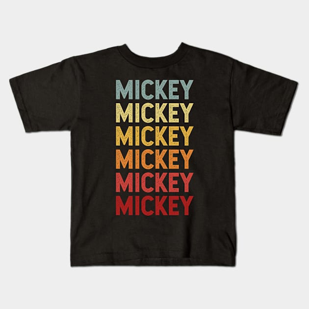 Mickey Vintage Name Gift Kids T-Shirt by CoolDesignsDz